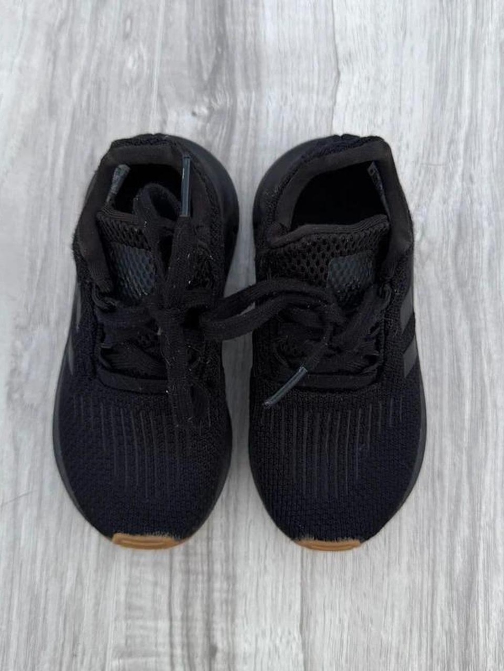 adidas Kids Black Slip-On Sneakers with Gum Toe